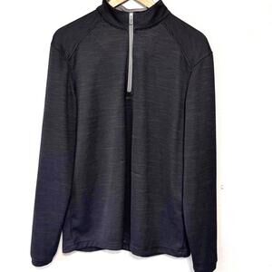 Cypress Club Pullover Men's Medium 1/4 Zip Long Sleeve Golf Layer Shirt‎ Black